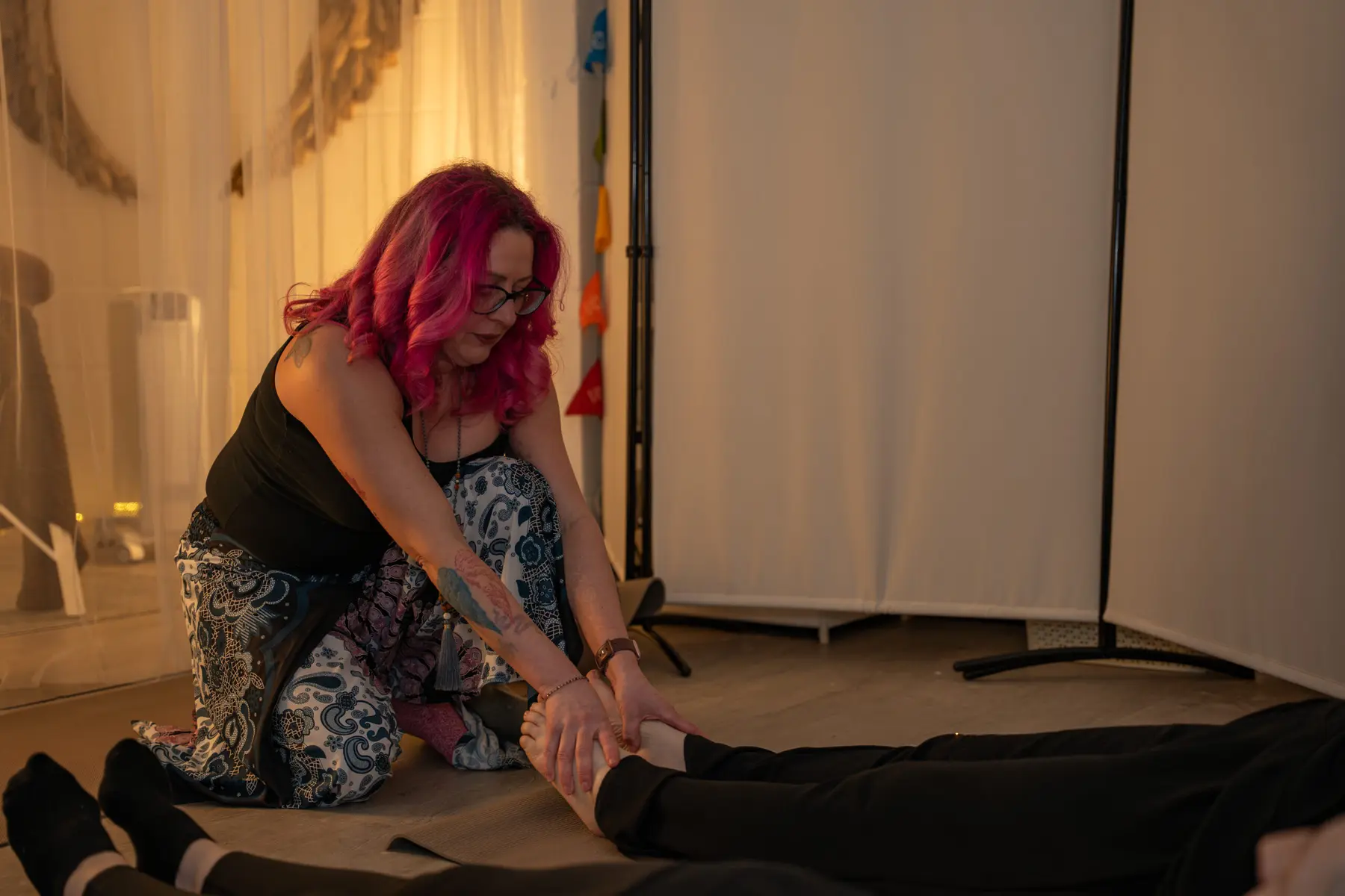 Business owner demonstrating her specialist work