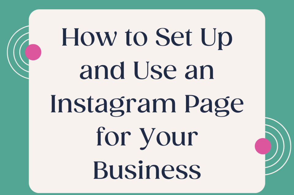 Instagram business page