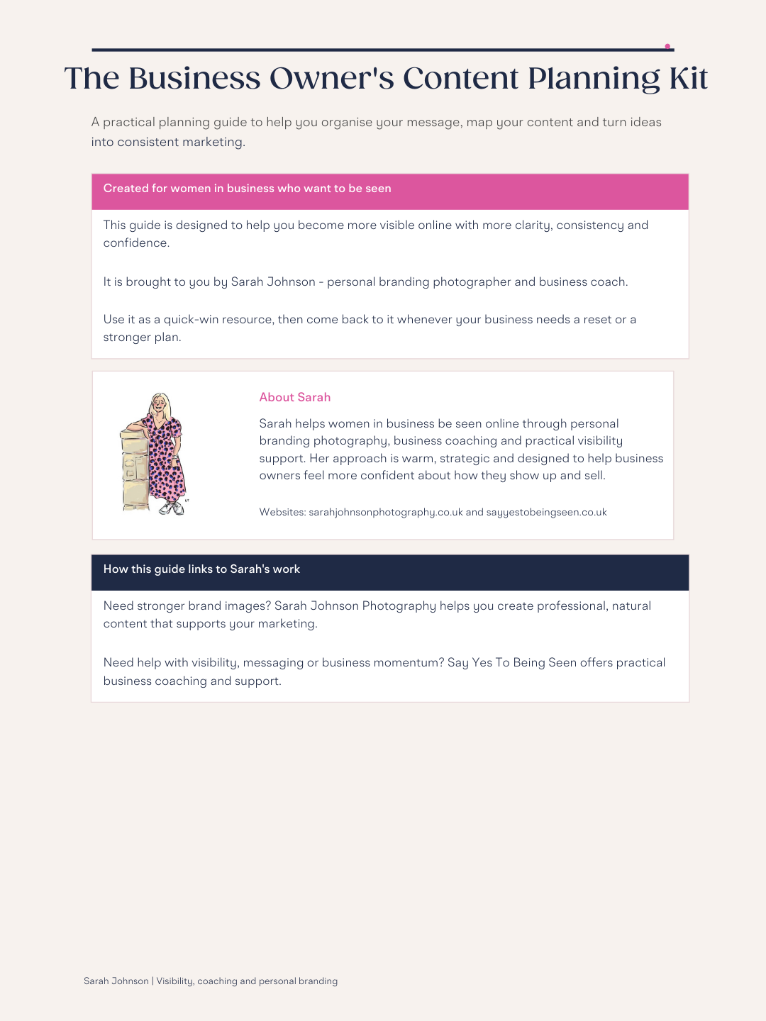 Say Yes To Being Seen®: The Business Owner’s Content Planning Kit