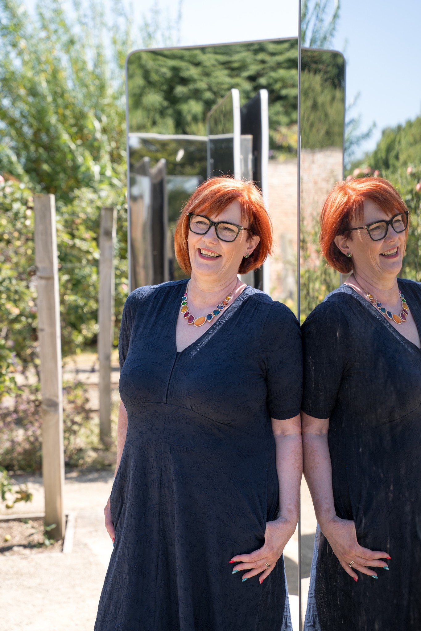 Creative business owner reflective portrait