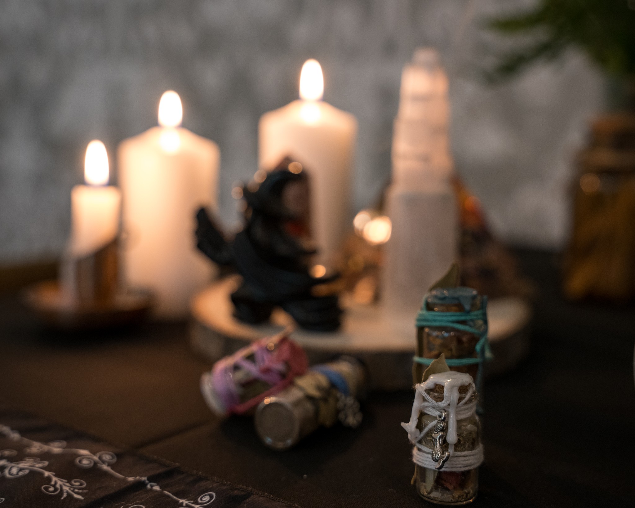 Candles photographed for a holistic business brand story