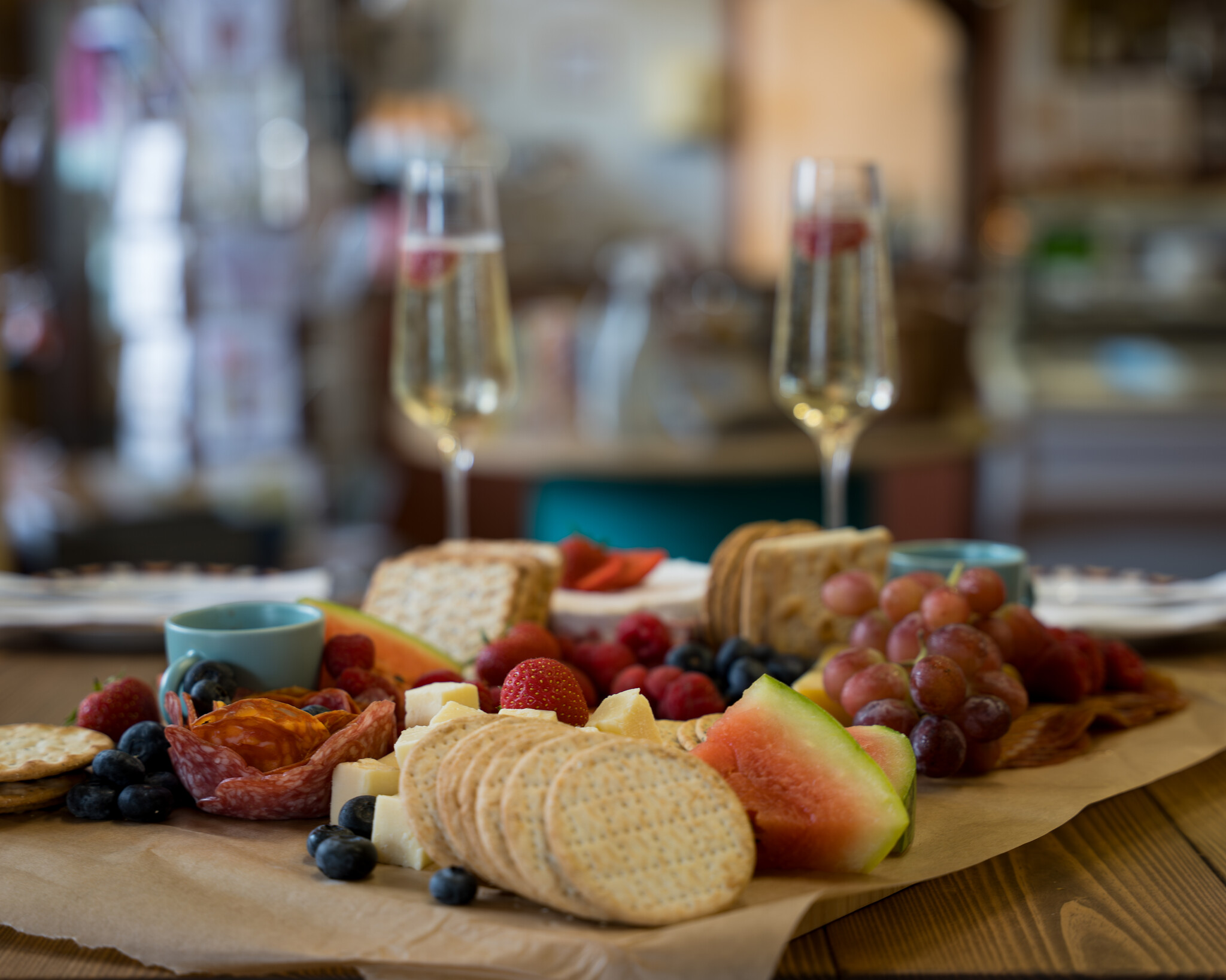 Grazing board photographed for hospitality brand content