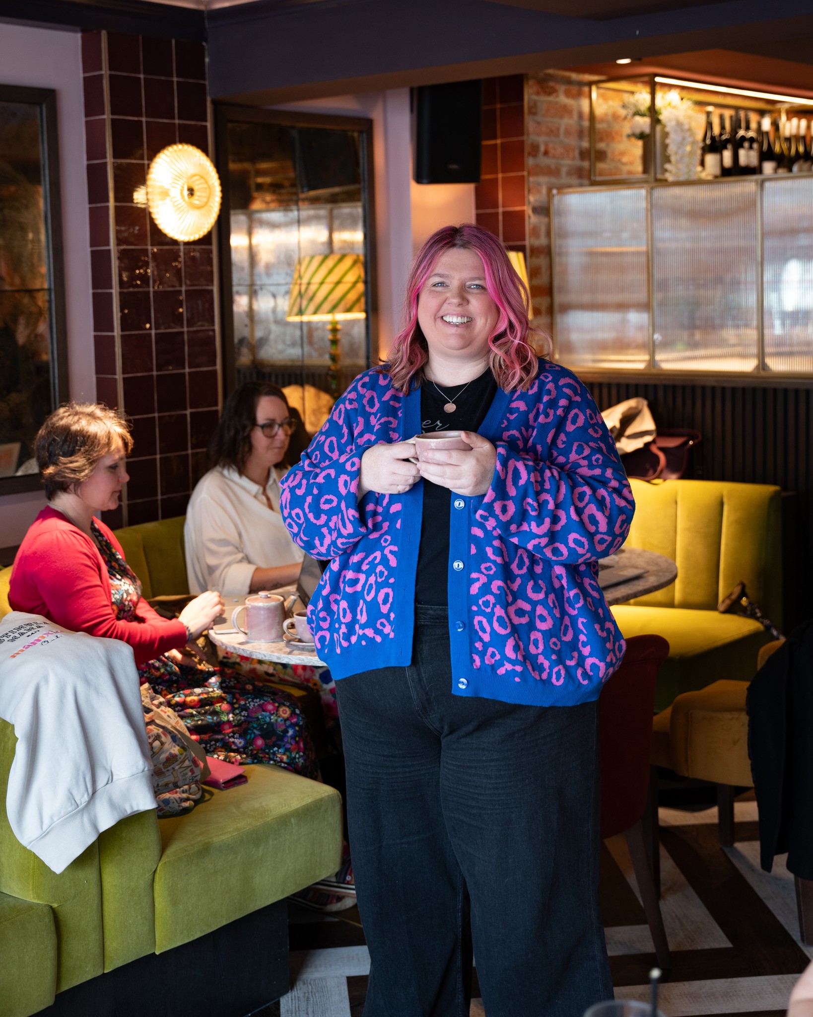 Women connecting at a business networking event