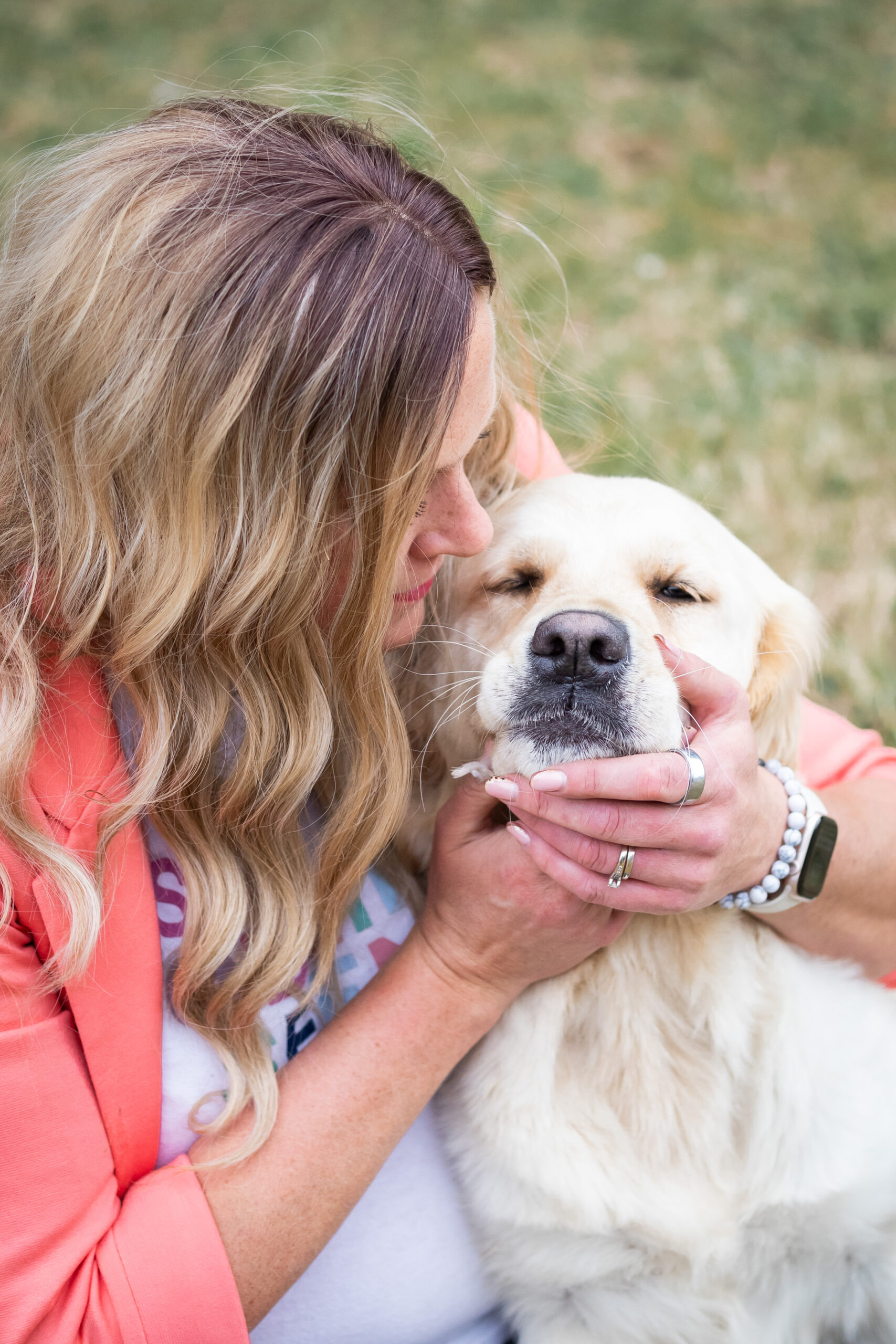 Sarah Johnson with a Golden Retriever